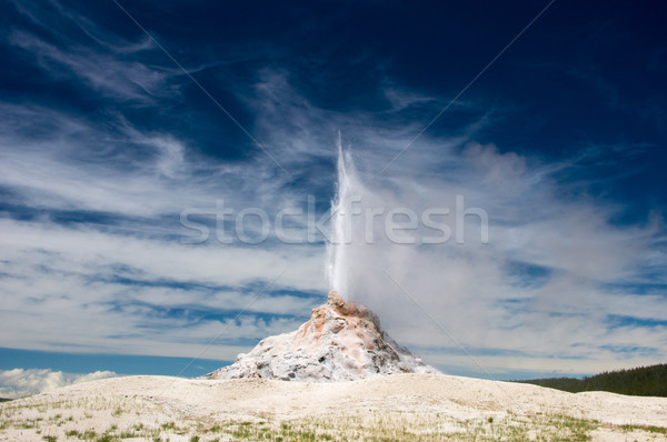 Kitörés fehér kupola gejzír víz textúra Stock fotó © emattil