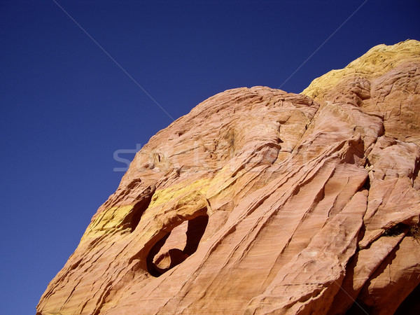 Sandstein blau farbenreich rock blauer Himmel Textur Stock foto © emattil