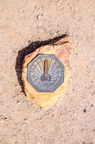 太陽 撥號 岩 亞利桑那 沙漠 商業照片 © emattil