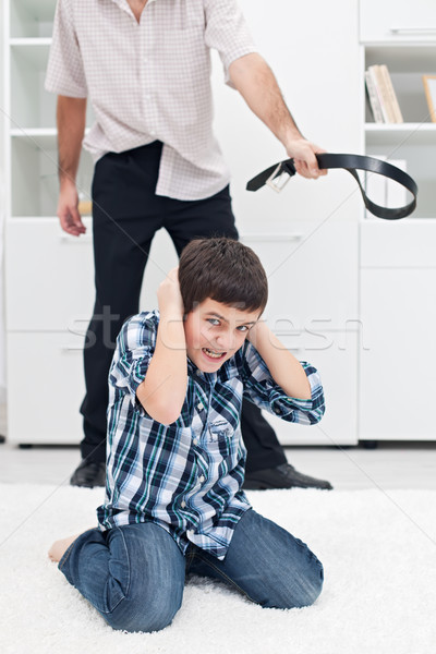 Man punishing his son Stock photo © emese73