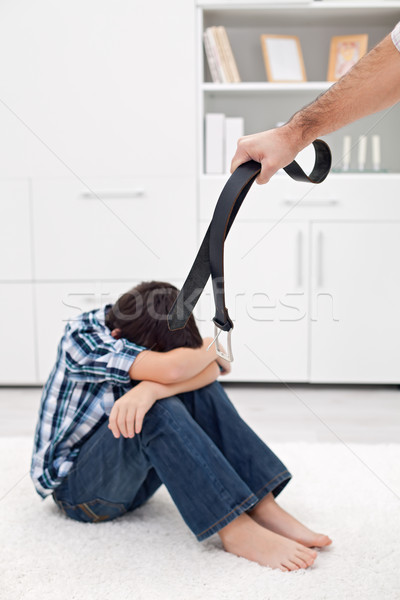 Man punishing his son Stock photo © emese73