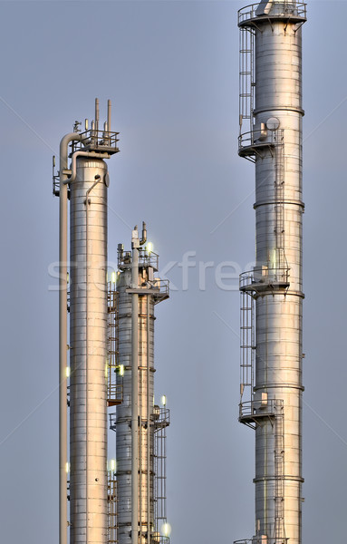 Industriellen Installation Fabrik Rohre glänzend Stock foto © emiddelkoop