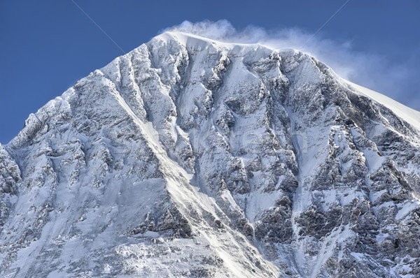 Schnee Winter top Bergsteigen Bergsteigen gefährlicher Stock foto © emiddelkoop