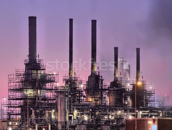 Industrial cena noturna manutenção noite Foto stock © emiddelkoop