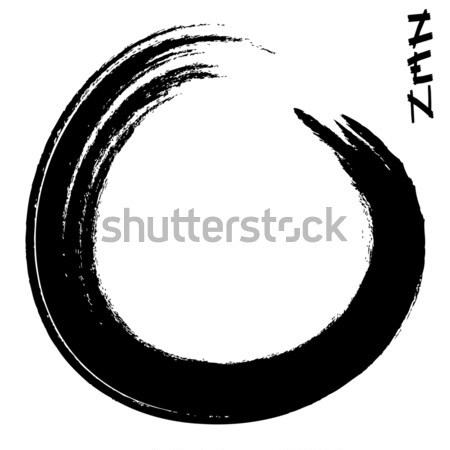 Zen cirkel asian vrede japans godsdienst Stockfoto © emirsimsek