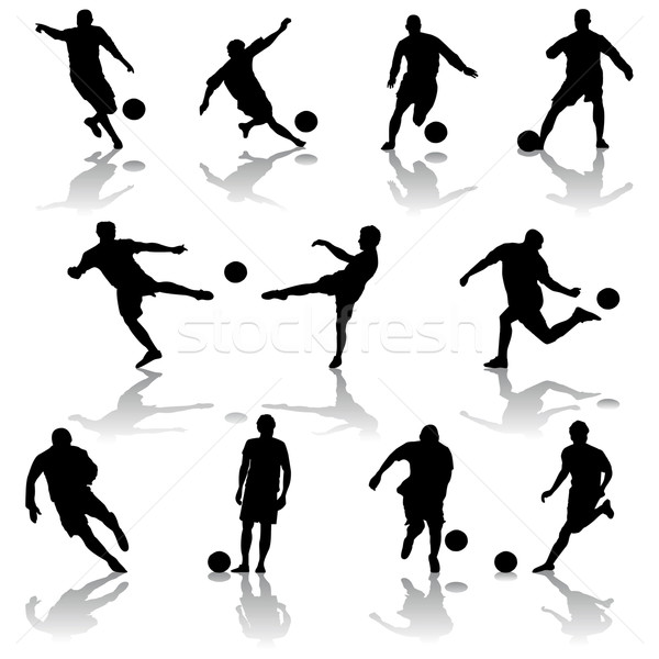 Voetbal spelers vector ingesteld sport achtergrond Stockfoto © emirsimsek