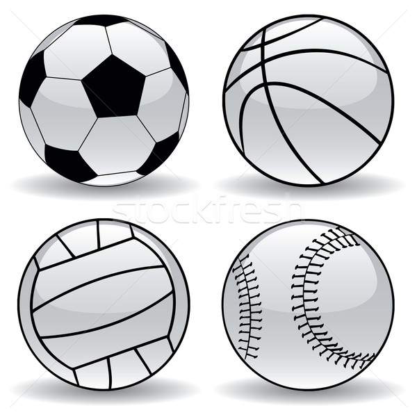 Sport vector ingesteld voetbal ontwerp Stockfoto © emirsimsek