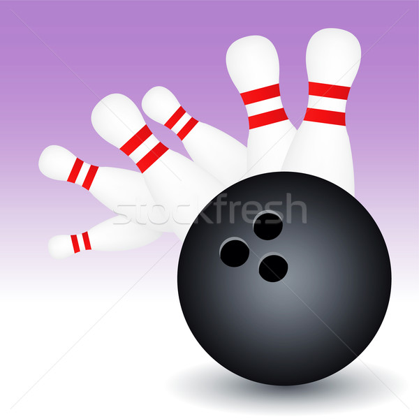 Bowling sport achtergrond zwarte cool spelen Stockfoto © emirsimsek
