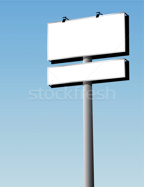 Outdoor billboard hemel stad straat communicatie Stockfoto © emirsimsek