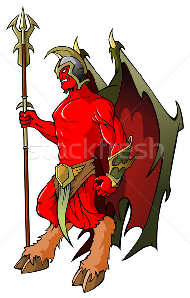 Demon demonisch voogd dood vleugels Stockfoto © ensiferrum