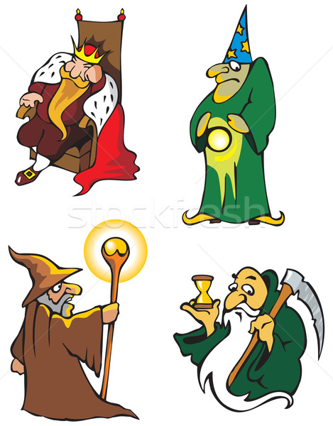 Phantasie Zeichen Set Cartoons Fee Mythologie Stock foto © ensiferrum