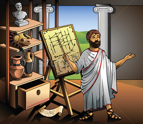 Nowego wynalazek starożytnych grecki naukowiec budynku Zdjęcia stock © ensiferrum