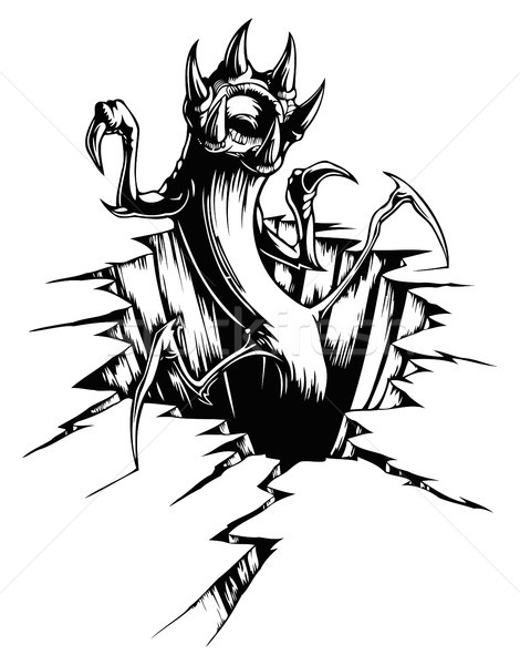 巨人 ワーム ホラー 歯 危険 ストックフォト © ensiferrum