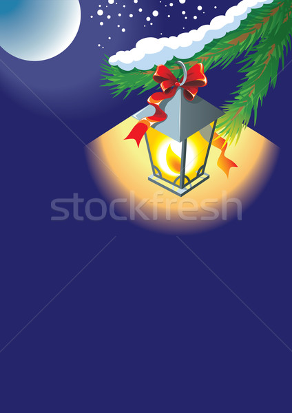 Christmas lantern - background Stock photo © ensiferrum
