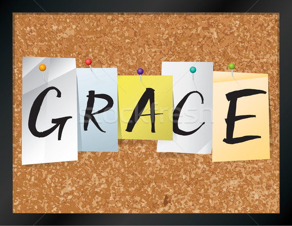 Grace Bulletin Board Theme Illustration Stock photo © enterlinedesign