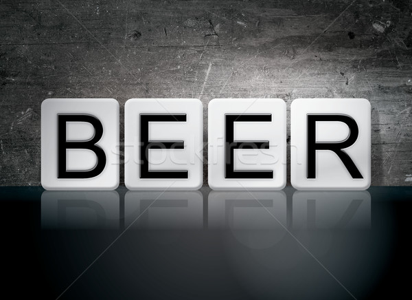 Beer Tiled Letters Concept and Theme Stock photo © enterlinedesign