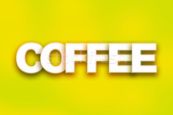 Coffee Concept Colorful Word Art Stock photo © enterlinedesign