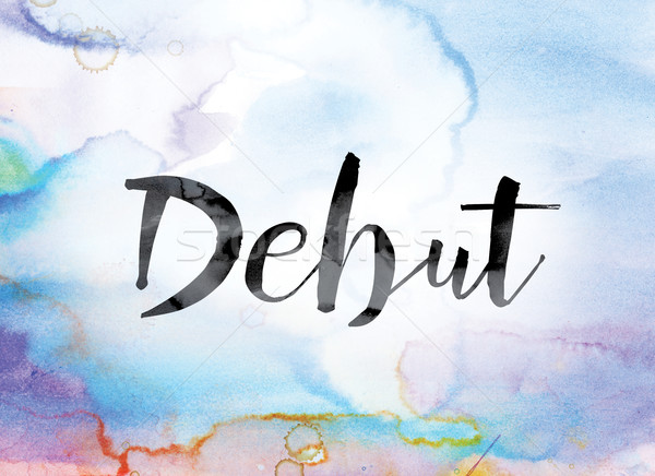 Stock photo: Debut Colorful Watercolor and Ink Word Art