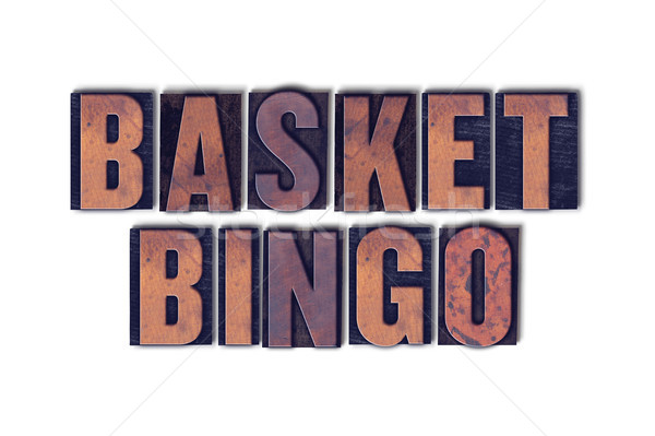 Sepet bingo yalıtılmış kelime sözler Stok fotoğraf © enterlinedesign