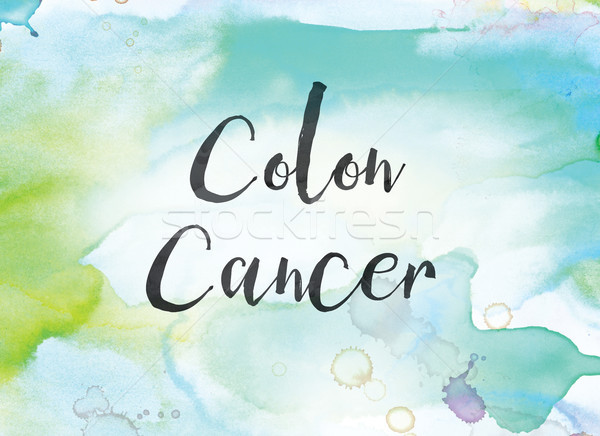 Doppelpunkt Krebs Wasserfarbe Tinte Malerei Worte Stock foto © enterlinedesign