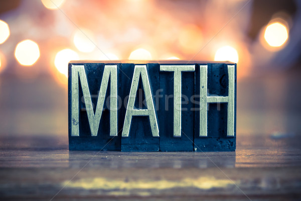 Math metal tipo parola scritto Foto d'archivio © enterlinedesign