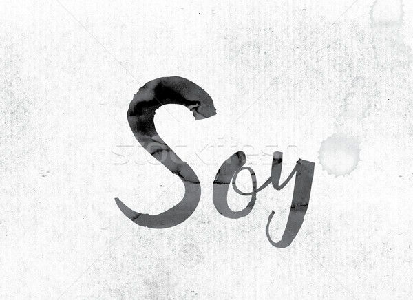 Soy Concept Painted in Ink Stock photo © enterlinedesign