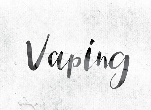 Vaping Concept Painted in Ink Stock photo © enterlinedesign