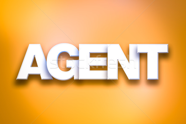 Agent Theme Word Art on Colorful Background Stock photo © enterlinedesign