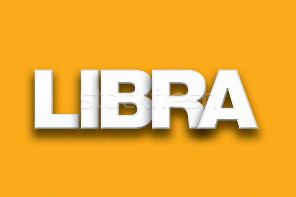 Libra Theme Word Art on Colorful Background Stock photo © enterlinedesign