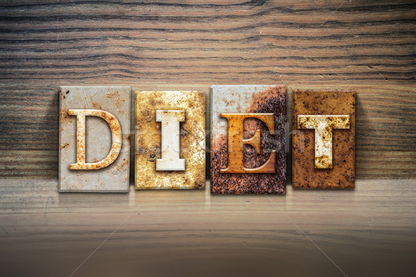 Diet Concept Letterpress Theme Stock photo © enterlinedesign