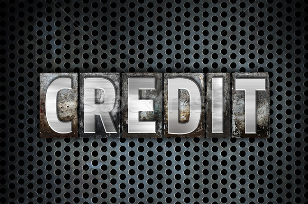 Credit Concept Metal Letterpress Type Stock photo © enterlinedesign