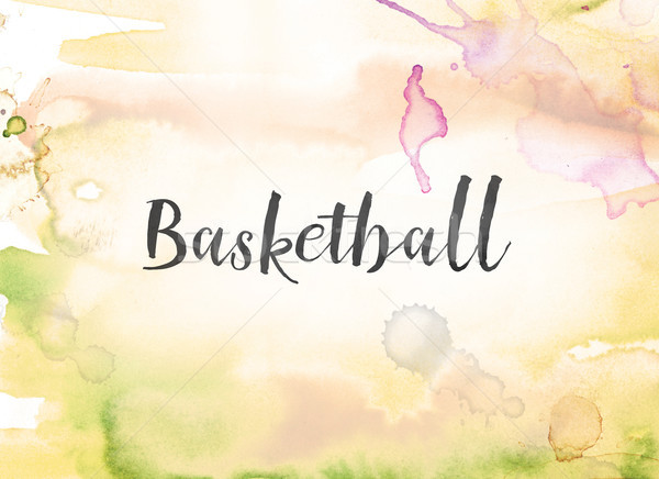 Basketball Concept Watercolor and Ink Painting Stock photo © enterlinedesign