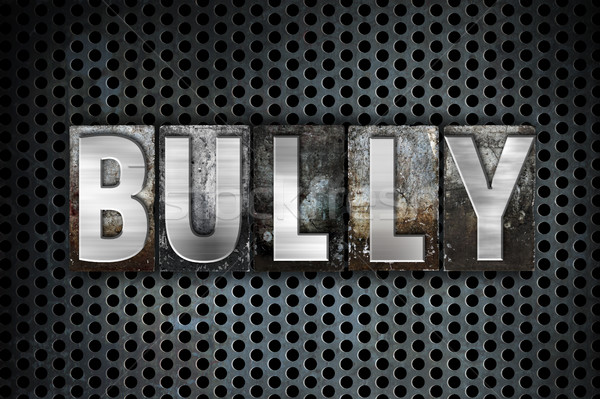Bully Concept Metal Letterpress Type Stock photo © enterlinedesign