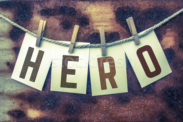 Hero Concept Pinned Cards and Rust Stock photo © enterlinedesign