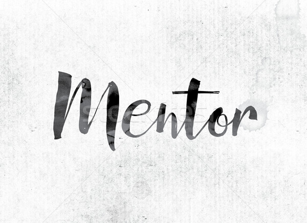 Mentor Concept Painted in Ink Stock photo © enterlinedesign