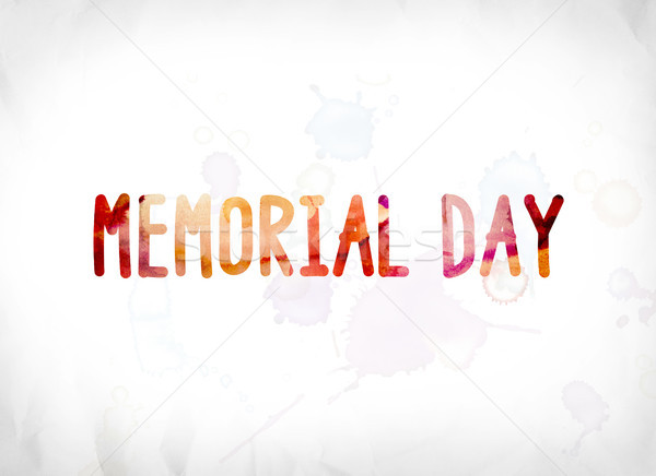 Memorial Day Concept Painted Watercolor Word Art Stock photo © enterlinedesign