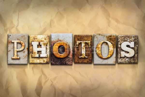 Photos Concept Rusted Metal Type Stock photo © enterlinedesign