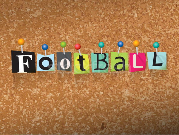 Football Concept Pinned Letters Illustration Stock photo © enterlinedesign