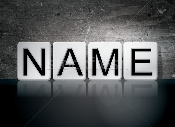 Name Tiled Letters Concept and Theme Stock photo © enterlinedesign