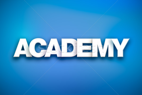 Academy Theme Word Art on Colorful Background Stock photo © enterlinedesign