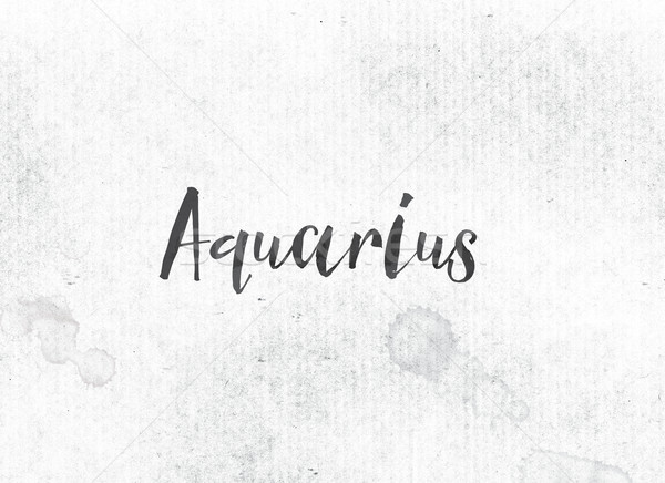 Aquarius Concept Painted Ink Word and Theme Stock photo © enterlinedesign