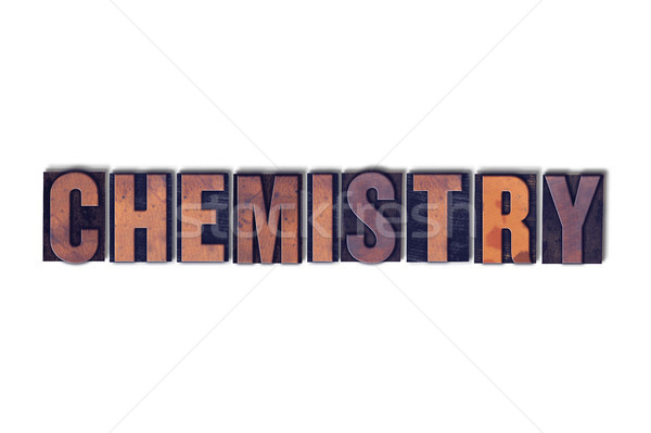 Chemistry Concept Isolated Letterpress Word Stock photo © enterlinedesign