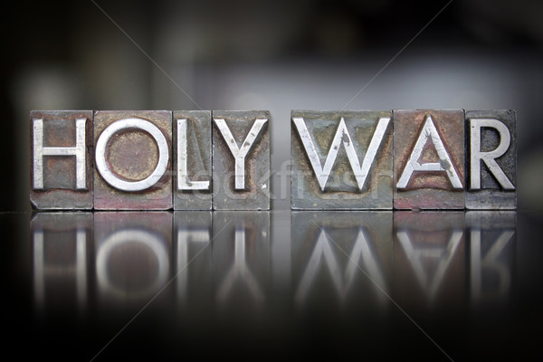 Holy War Letterpress Stock photo © enterlinedesign