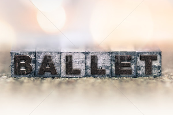 Ballet Concept Vintage Letterpress Type Stock photo © enterlinedesign