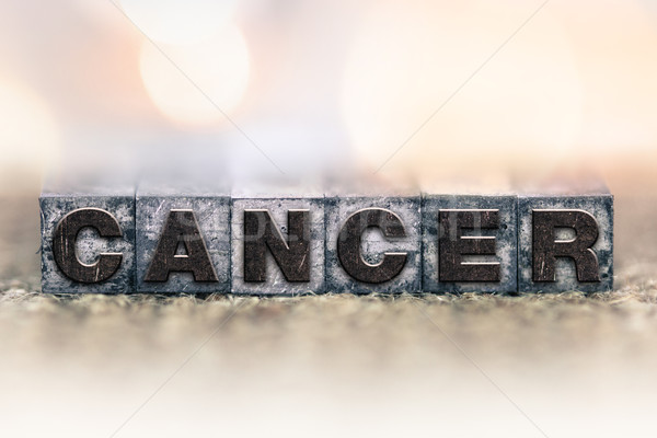 Cancer Concept Vintage Letterpress Type Stock photo © enterlinedesign