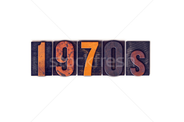 1970s Concept Isolated Letterpress Type Stock photo © enterlinedesign