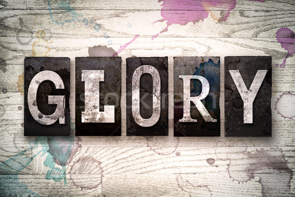Glory Concept Metal Letterpress Type Stock photo © enterlinedesign
