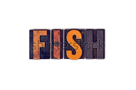 Stock photo: Fish Concept Isolated Letterpress Type
