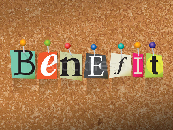 Benefit Concept Pinned Letters Illustration Stock photo © enterlinedesign