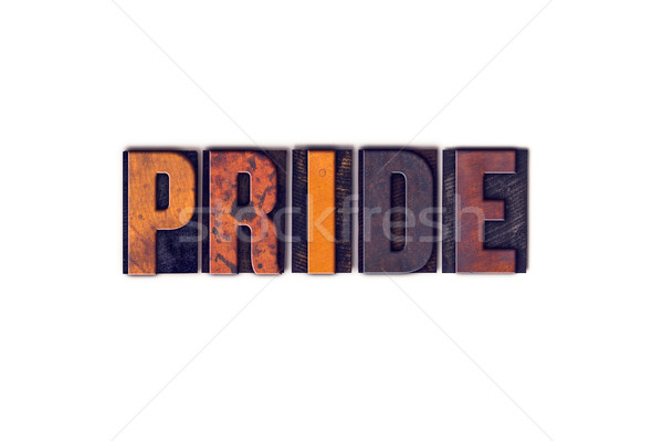 Pride Concept Isolated Letterpress Type Stock photo © enterlinedesign